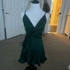 Emerald Green Princess Polly Wrap Dress